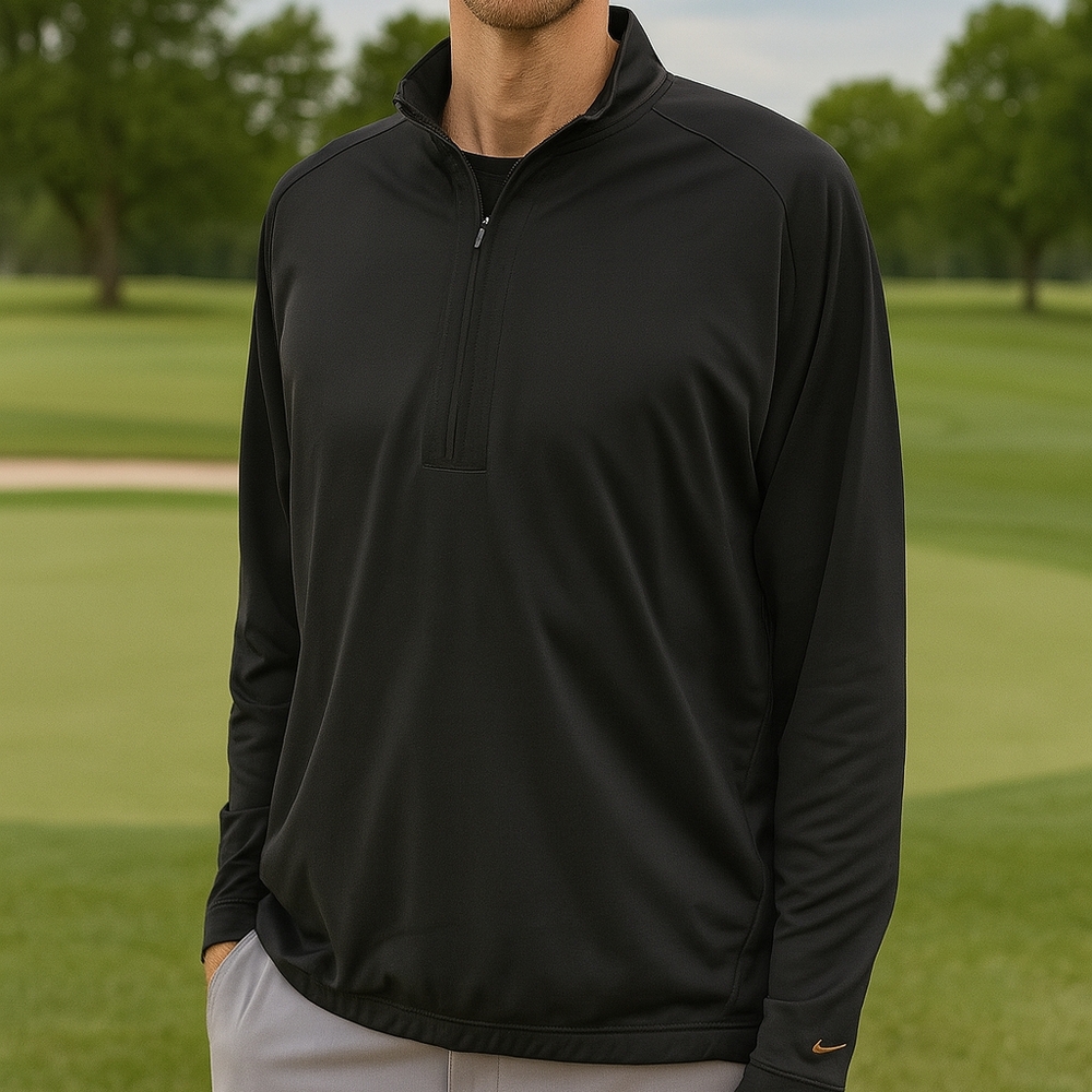 Nike Black Lightweight Quarter-Zip Men's Golf Jacket Size XXL